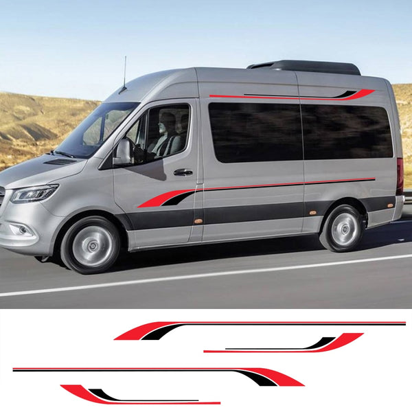 Car Long Side Stripes Stickers Auto DIY Sports Styling Decoration Decal Automobiles Car Tuning Accessories For Mercedes Sprinter
