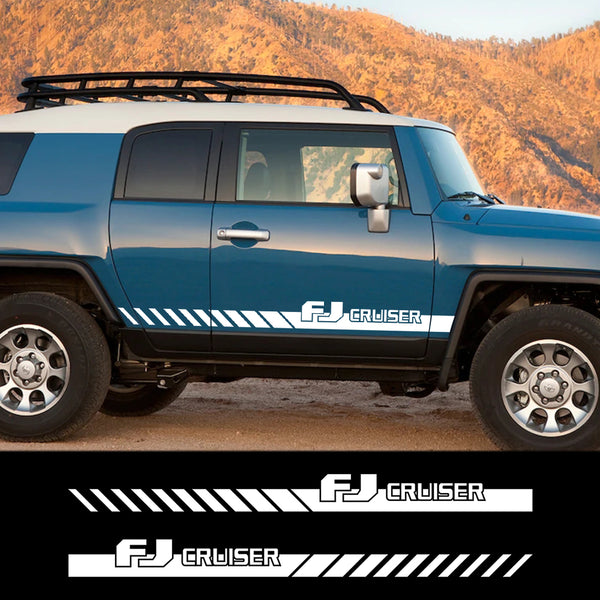For Toyota FJ CRUISER Car Stickers Side Body Door Stripe Gradient Styling Graphic Vinyl Auto Car Accessories Decals DIY Custom